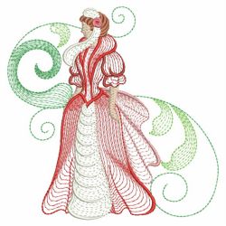 Rippled Victorian Lady 08(Lg) machine embroidery designs