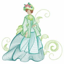 Rippled Victorian Lady 10(Sm) machine embroidery designs
