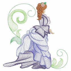 Rippled Victorian Lady 11(Md) machine embroidery designs