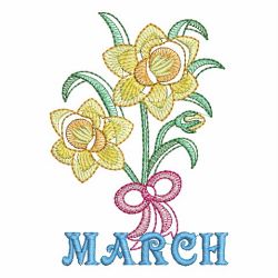 Month Flowers 03 machine embroidery designs
