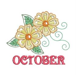 Month Flowers 10 machine embroidery designs
