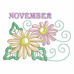 Month Flowers 11 machine embroidery designs