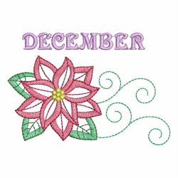 Month Flowers 12 machine embroidery designs