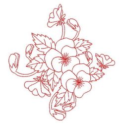 Redwork Heirloom Pansy 06(Md)