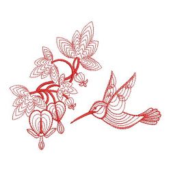 Redwork Hummingbird 02(Sm) machine embroidery designs