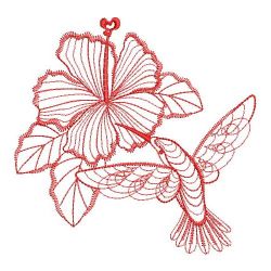Redwork Hummingbird 03(Md) machine embroidery designs