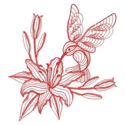Redwork Hummingbird 04(Sm) machine embroidery designs