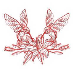 Redwork Hummingbird 05(Md) machine embroidery designs