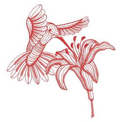 Redwork Hummingbird 06(Md) machine embroidery designs