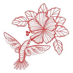 Redwork Hummingbird 07(Md) machine embroidery designs