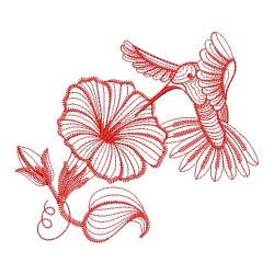 Redwork Hummingbird 08(Sm) machine embroidery designs