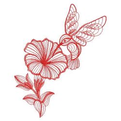 Redwork Hummingbird 09(Md) machine embroidery designs