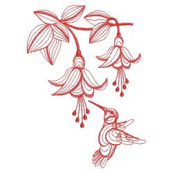 Redwork Hummingbird 10(Md) machine embroidery designs