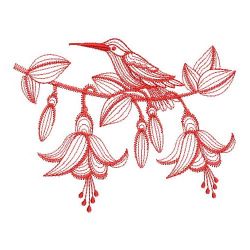 Redwork Hummingbird 11(Sm) machine embroidery designs