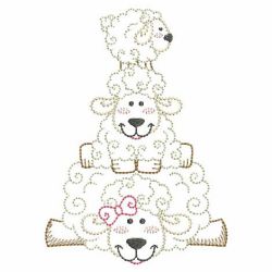 Vintage Cute Lamb 06(Sm) machine embroidery designs