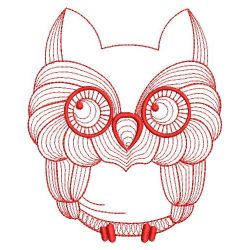 Redwork Rippled Owls 1 01(Sm) machine embroidery designs