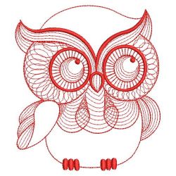 Redwork Rippled Owls 1 02(Lg) machine embroidery designs