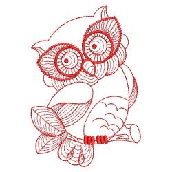 Redwork Rippled Owls 1 06(Sm) machine embroidery designs