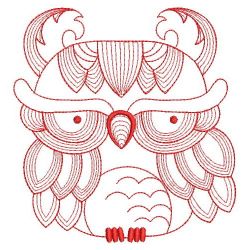 Redwork Rippled Owls 1 07(Md) machine embroidery designs
