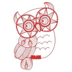 Redwork Rippled Owls 1 10(Lg)