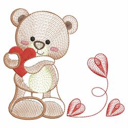 Rippled Teddy Bear 01(Lg) machine embroidery designs