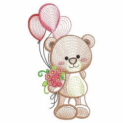 Rippled Teddy Bear 02(Md) machine embroidery designs