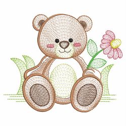 Rippled Teddy Bear 06(Lg) machine embroidery designs