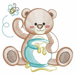 Rippled Teddy Bear 07(Md) machine embroidery designs