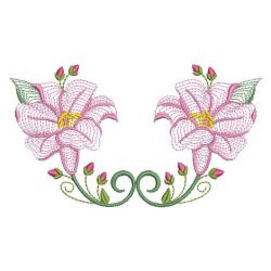 Rippled Lily 2 07(Md) machine embroidery designs