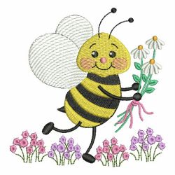 Cute Spring Bee 03 machine embroidery designs