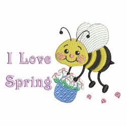 Cute Spring Bee 04 machine embroidery designs