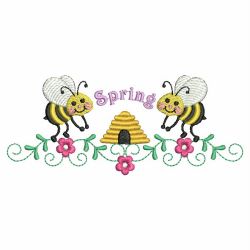 Cute Spring Bee 12 machine embroidery designs