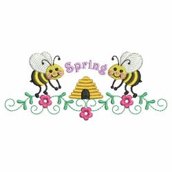 Cute Spring Bee 12 machine embroidery designs