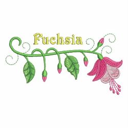 Heirloom Fuchsia 02 machine embroidery designs