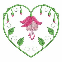 Heirloom Fuchsia 06 machine embroidery designs