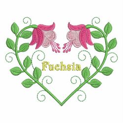 Heirloom Fuchsia 10 machine embroidery designs