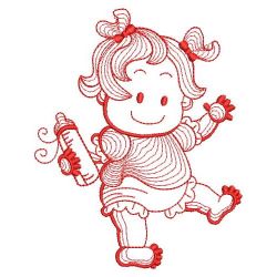 Redwork Lovely Baby 03(Lg) machine embroidery designs