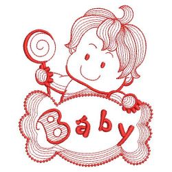 Redwork Lovely Baby 04(Sm)