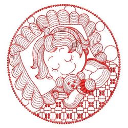 Redwork Lovely Baby 06(Sm) machine embroidery designs