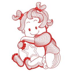 Redwork Lovely Baby 07(Lg) machine embroidery designs