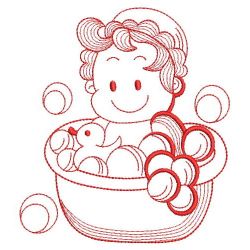 Redwork Lovely Baby 08(Lg) machine embroidery designs