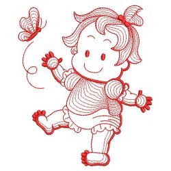 Redwork Lovely Baby 09(Sm) machine embroidery designs