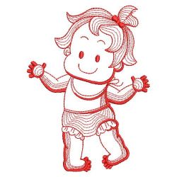 Redwork Lovely Baby 10(Sm) machine embroidery designs
