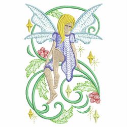 Rippled Christmas Fairy machine embroidery designs