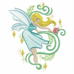 Rippled Christmas Fairy 04 machine embroidery designs