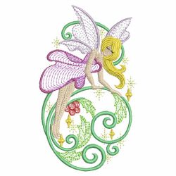 Rippled Christmas Fairy 06 machine embroidery designs