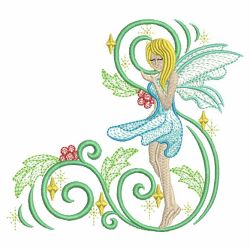 Rippled Christmas Fairy 07 machine embroidery designs