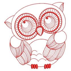 Redwork Rippled Owls 1 01(Sm) machine embroidery designs