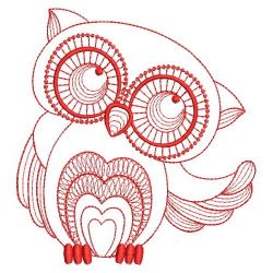 Redwork Rippled Owls 1 03(Md) machine embroidery designs