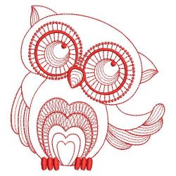 Redwork Rippled Owls 1 03(Lg) machine embroidery designs